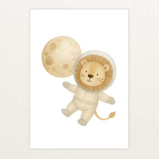 Leo der Löwe - Motiv: "Astronaut" Poster von tinylearner