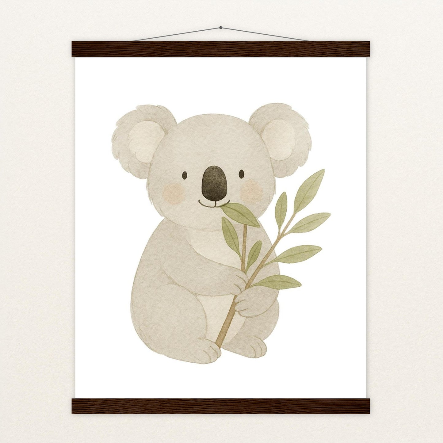 Kori der Koala - Motiv: "Eukalyptus" Poster mit Leisten von tinylearner