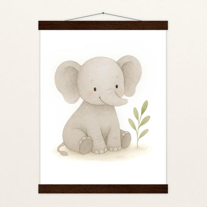 Emil der Elefant Poster mit Leisten von tinylearner