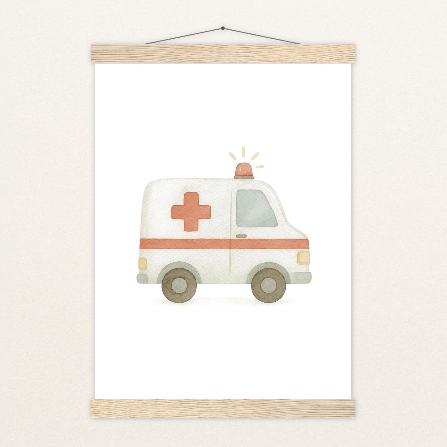 Krankenwagen Poster mit Leisten von tinylearner