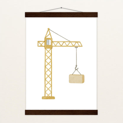 Kran Poster mit Leisten von tinylearner