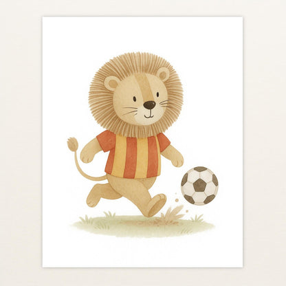 Leo der Löwe - Motiv: "Fußball" Poster von tinylearner
