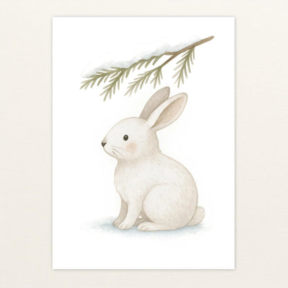 Sina der Schneehase - Motiv: "Nadelzweig" Poster von tinylearner