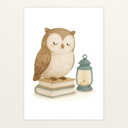 Emmi die Eule - Motiv: "Buch" Poster von tinylearner