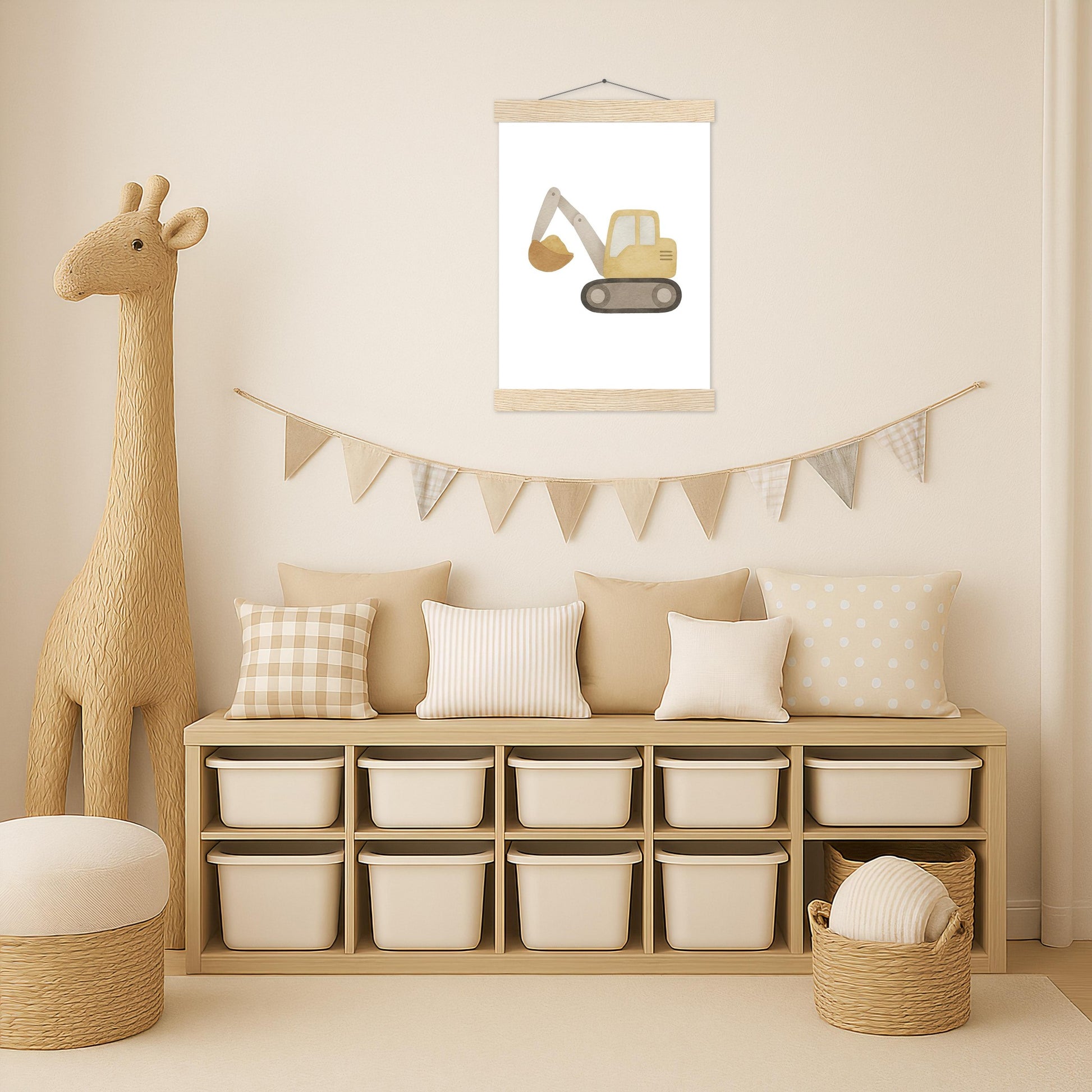Bagger Poster mit Leisten von tinylearner