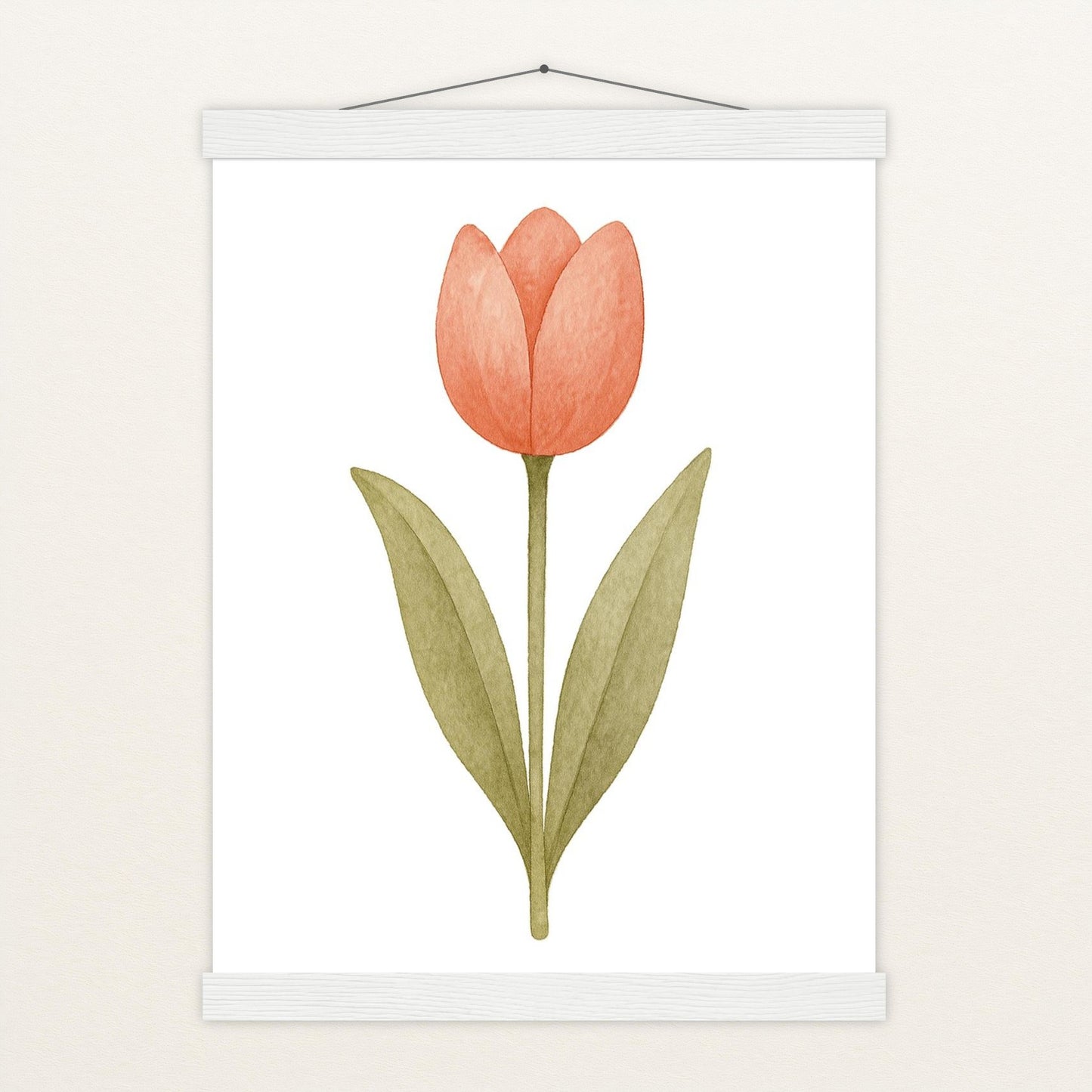 Tulpe Poster mit Leisten von tinylearner