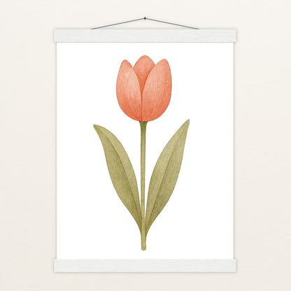 Tulpe Poster mit Leisten von tinylearner
